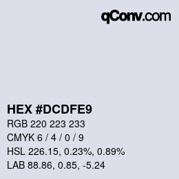 カラーコード: HEX #DCDFE9 | qconv.com