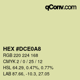 Color code: HEX #DCE0A8 | qconv.com