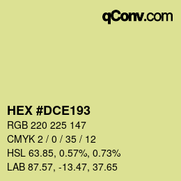 カラーコード: HEX #DCE193 | qconv.com