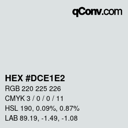 カラーコード: HEX #DCE1E2 | qconv.com