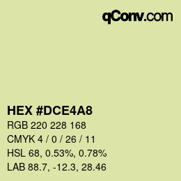 カラーコード: HEX #DCE4A8 | qconv.com