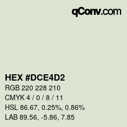 颜色代码: HEX #DCE4D2 | qconv.com