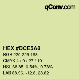 Color code: HEX #DCE5A8 | qconv.com