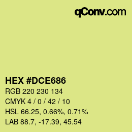 颜色代码: HEX #DCE686 | qconv.com
