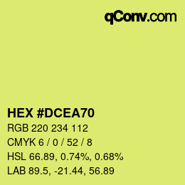 Color code: HEX #DCEA70 | qconv.com