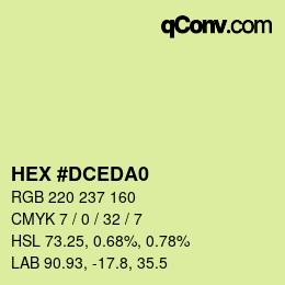 カラーコード: HEX #DCEDA0 | qconv.com