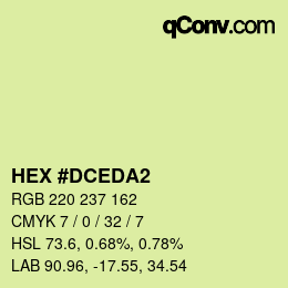 カラーコード: HEX #DCEDA2 | qconv.com