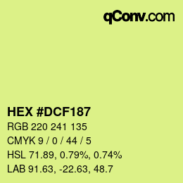 Color code: HEX #DCF187 | qconv.com