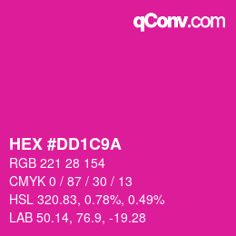 Color code: HEX #DD1C9A | qconv.com