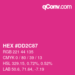 Color code: HEX #DD2C87 | qconv.com