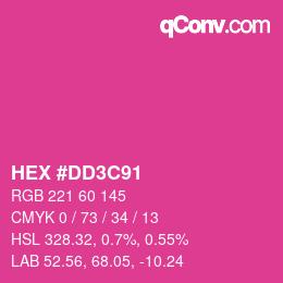 Color code: HEX #DD3C91 | qconv.com