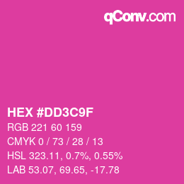 Color code: HEX #DD3C9F | qconv.com