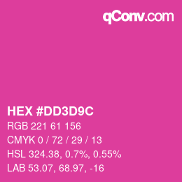 Color code: HEX #DD3D9C | qconv.com