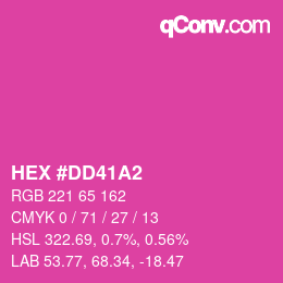 Código de color: HEX #DD41A2 | qconv.com