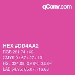 Color code: HEX #DD4AA2 | qconv.com