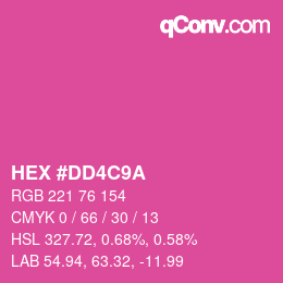 Color code: HEX #DD4C9A | qconv.com
