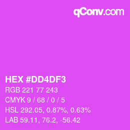 Color code: HEX #DD4DF3 | qconv.com