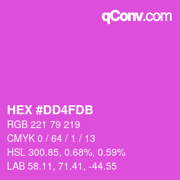 カラーコード: HEX #DD4FDB | qconv.com