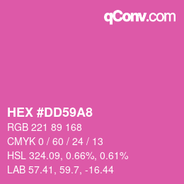 カラーコード: HEX #DD59A8 | qconv.com