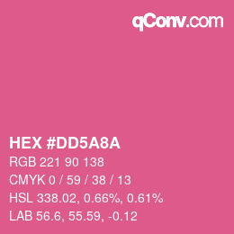 Color code: HEX #DD5A8A | qconv.com
