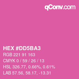 颜色代码: HEX #DD5BA3 | qconv.com