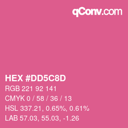 Color code: HEX #DD5C8D | qconv.com