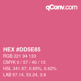 Color code: HEX #DD5E85 | qconv.com