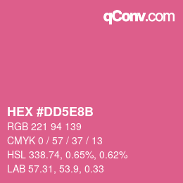 Color code: HEX #DD5E8B | qconv.com