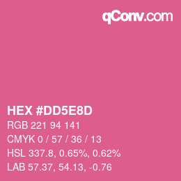 Color code: HEX #DD5E8D | qconv.com