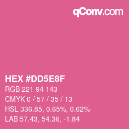 Color code: HEX #DD5E8F | qconv.com