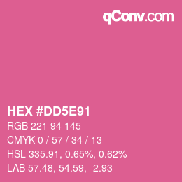 Color code: HEX #DD5E91 | qconv.com