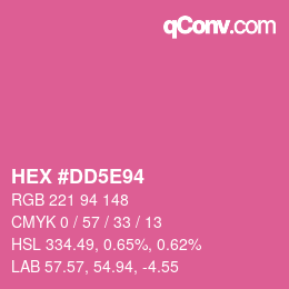 Color code: HEX #DD5E94 | qconv.com