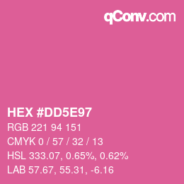 Color code: HEX #DD5E97 | qconv.com