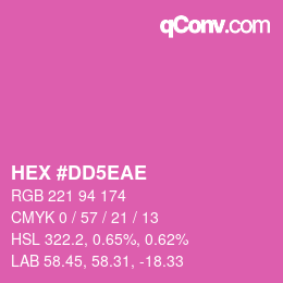 Color code: HEX #DD5EAE | qconv.com