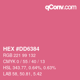 Color code: HEX #DD6384 | qconv.com