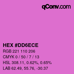 Color code: HEX #DD6ECE | qconv.com