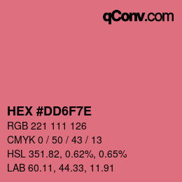 Color code: HEX #DD6F7E | qconv.com