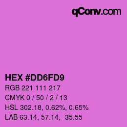 Color code: HEX #DD6FD9 | qconv.com