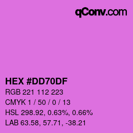 Color code: HEX #DD70DF | qconv.com