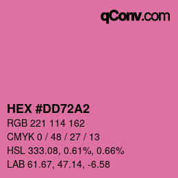 カラーコード: HEX #DD72A2 | qconv.com