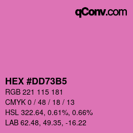 颜色代码: HEX #DD73B5 | qconv.com