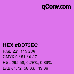 カラーコード: HEX #DD73EC | qconv.com