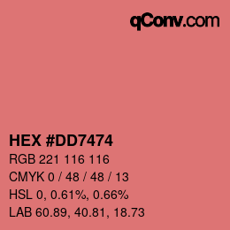 Color code: HEX #DD7474 | qconv.com