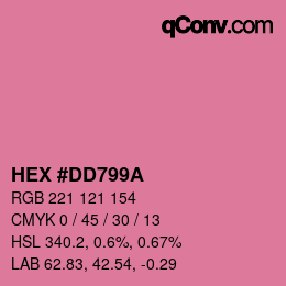 Color code: HEX #DD799A | qconv.com