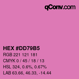 颜色代码: HEX #DD79B5 | qconv.com