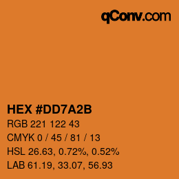 カラーコード: HEX #DD7A2B | qconv.com