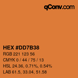 Color code: HEX #DD7B38 | qconv.com