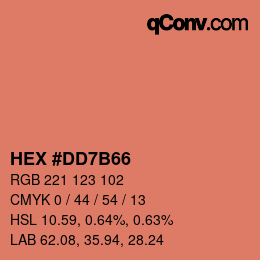 Color code: HEX #DD7B66 | qconv.com