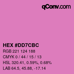 カラーコード: HEX #DD7CBC | qconv.com