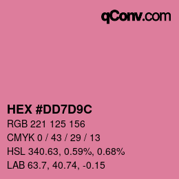 Color code: HEX #DD7D9C | qconv.com